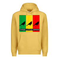 Antique Gold THREE LITTLE BIRDS Premium Hoodie - PixelFlow