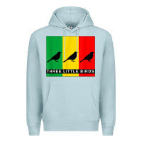 Blue Mist THREE LITTLE BIRDS Premium Hoodie - PixelFlow