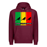 Burgundy THREE LITTLE BIRDS Premium Hoodie - PixelFlow