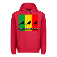 Cardinal THREE LITTLE BIRDS Premium Hoodie - PixelFlow