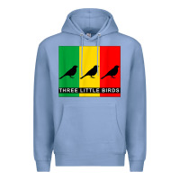 Colony Blue THREE LITTLE BIRDS Premium Hoodie - PixelFlow