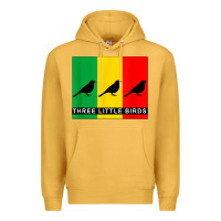 Mustard THREE LITTLE BIRDS Premium Hoodie - PixelFlow