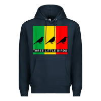 Navy THREE LITTLE BIRDS Premium Hoodie - PixelFlow
