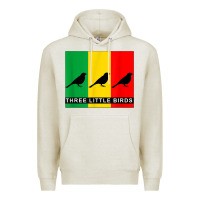 Oatmeal Heather THREE LITTLE BIRDS Premium Hoodie - PixelFlow
