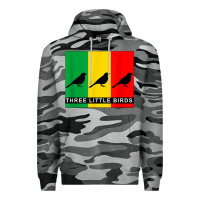 Slate Camo THREE LITTLE BIRDS Premium Hoodie - PixelFlow