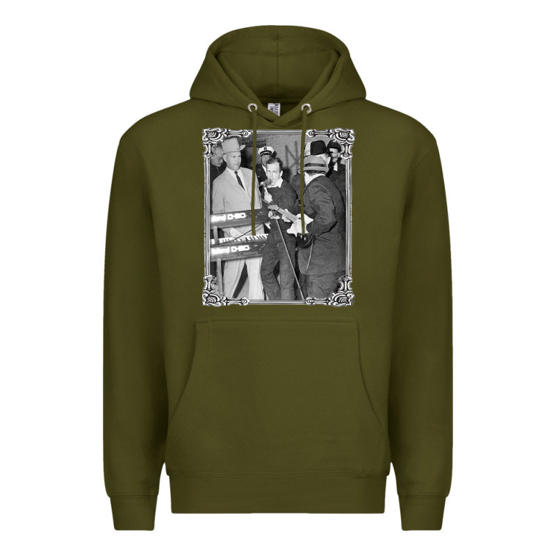 Lee Harvey Oswald And The Jack Ru Premium Hoodie by PixelFlow | Teevron