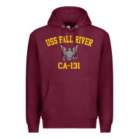 Burgundy uss fall river ca 131 Premium Hoodie - PixelFlow