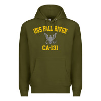 Army Green uss fall river ca 131 Premium Hoodie - PixelFlow