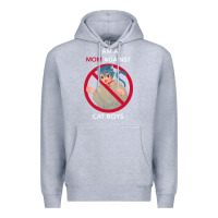Heather Grey i am a mom against cat boys Premium Hoodie - PixelFlow