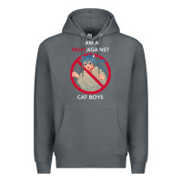 Rock i am a mom against cat boys Premium Hoodie - PixelFlow