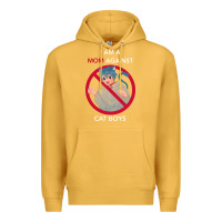 Mustard i am a mom against cat boys Premium Hoodie - PixelFlow