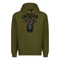 Army Green greyhound t  shirt greyhound t  shirt (3) Premium Hoodie - PixelFlow