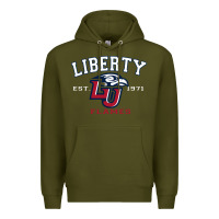 Army Green liberty university flames football lynchburg virginia sparky the eagle Premium Hoodie - PixelFlow