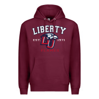 Burgundy liberty university flames football lynchburg virginia sparky the eagle Premium Hoodie - PixelFlow