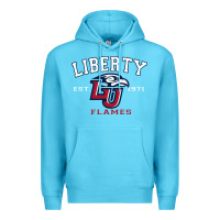 Ocean Blue liberty university flames football lynchburg virginia sparky the eagle Premium Hoodie - PixelFlow