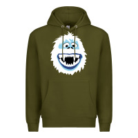 Army Green bumble face Premium Hoodie - PixelFlow