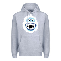 Heather Grey bumble face Premium Hoodie - PixelFlow