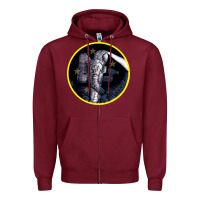 Burgundy Space Travel Zipper Hoodie - Bettercallsaul