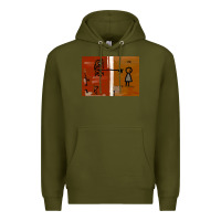Army Green It’s Always Sunny Painting Premium Hoodie - PixelFlow