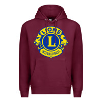 Burgundy lions clubs international classic Premium Hoodie - PixelFlow