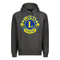 Charcoal Heather lions clubs international classic Premium Hoodie - PixelFlow