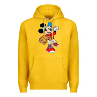 Lemon micky-playing-baseball-cartoon-illustration-- Premium Hoodie - PixelFlow