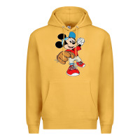 Mustard micky-playing-baseball-cartoon-illustration-- Premium Hoodie - PixelFlow