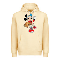Pina Colada micky-playing-baseball-cartoon-illustration-- Premium Hoodie - PixelFlow