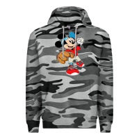 Slate Camo micky-playing-baseball-cartoon-illustration-- Premium Hoodie - PixelFlow