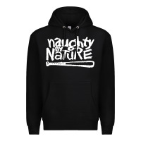 Black naughty by nature Premium Hoodie - PixelFlow