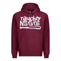 Burgundy naughty by nature Premium Hoodie - PixelFlow