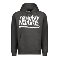 Charcoal Heather naughty by nature Premium Hoodie - PixelFlow