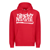 Red naughty by nature Premium Hoodie - PixelFlow