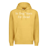Antique Gold in dog years i'm dead Premium Hoodie - PixelFlow