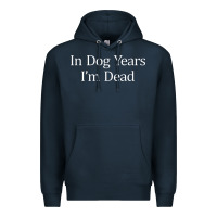 Navy in dog years i'm dead Premium Hoodie - PixelFlow