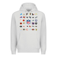 Dove Grey american football team collage    wall art Premium Hoodie - PixelFlow