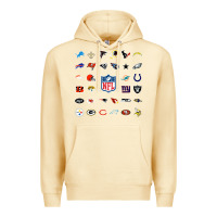 Pina Colada american football team collage    wall art Premium Hoodie - PixelFlow