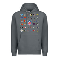 Rock american football team collage    wall art Premium Hoodie - PixelFlow