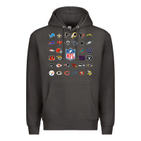 American Football Team Collage    Wall Art Premium Hoodie | Teevron