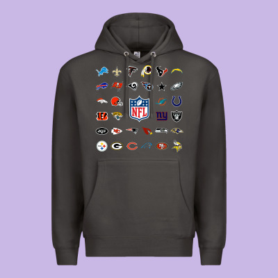 American Football Team Collage    Wall Art Premium Hoodie Designed By Pixelflow