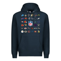 Navy american football team collage    wall art Premium Hoodie - PixelFlow