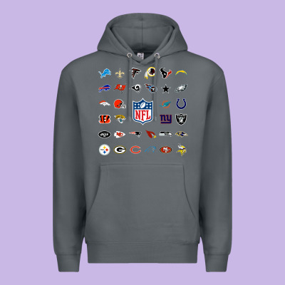 American Football Team Collage    Wall Art Premium Hoodie Designed By Pixelflow