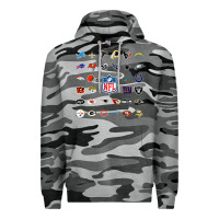 Slate Camo american football team collage    wall art Premium Hoodie - PixelFlow