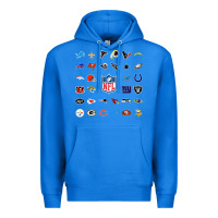 True Royal american football team collage    wall art Premium Hoodie - PixelFlow