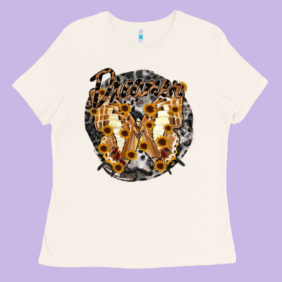 Dreamer Butterfly Ladies Tee Designed By Racoondesign