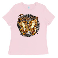 Bubblegum Pink dreamer butterfly Ladies Tee - RacoonDesign
