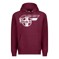 Burgundy big chief clean santa fe railroad Premium Hoodie - PixelFlow