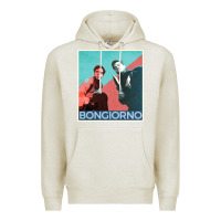 Oatmeal Heather Inglorious Basterds - Bongiorno poster GIFT Premium Hoodie - PixelFlow