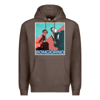 Coffee Inglorious Basterds - Bongiorno poster GIFT Premium Hoodie - PixelFlow