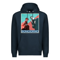 Navy Inglorious Basterds - Bongiorno poster GIFT Premium Hoodie - PixelFlow